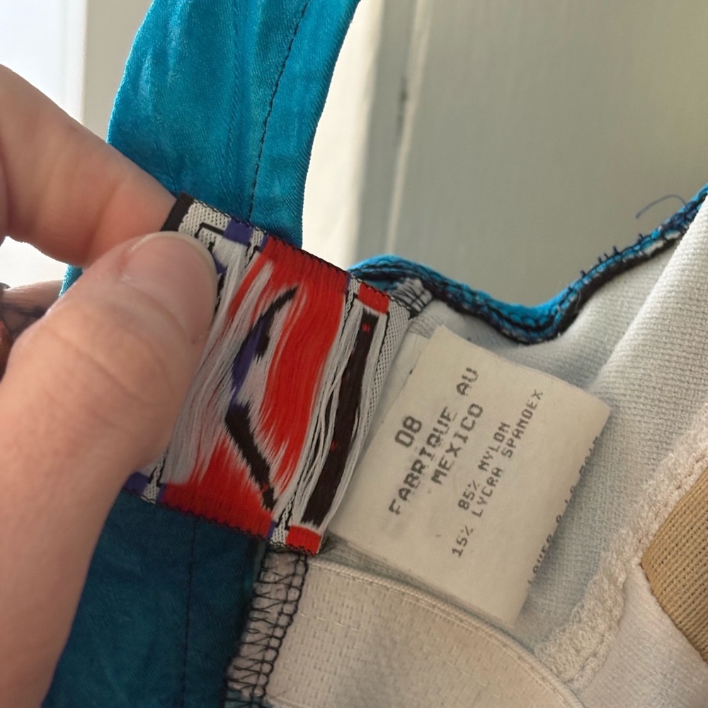 Jantzen Turquoise and Beige Swimsuit - Picture 4 of 4